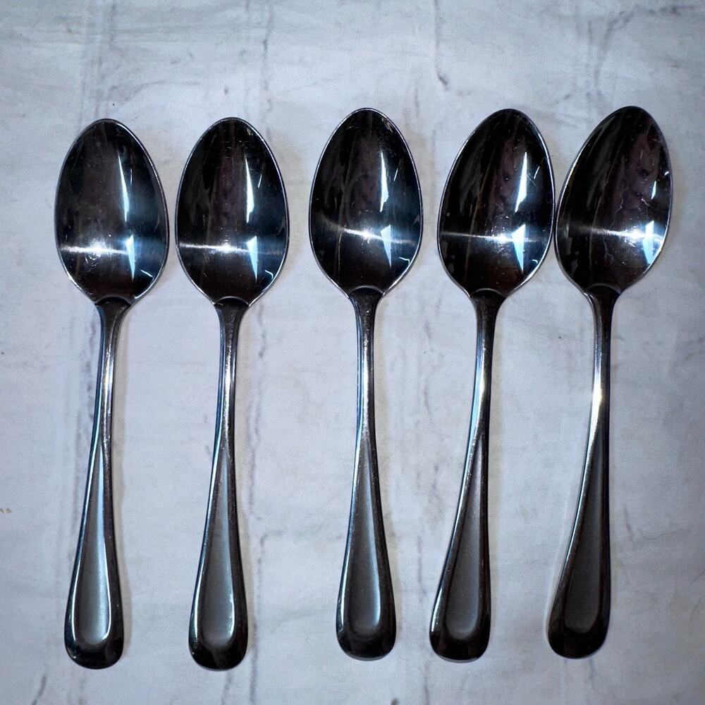 Oneida Satin Sand Dune Teaspoon 6” Stainless Flatware Lot of 5